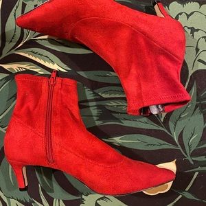 Top shop red pointy booties!!